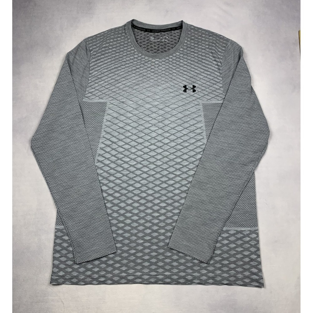Under Armour ColdGear Long Sleeve Shirt Mens XL Gray Compression Training